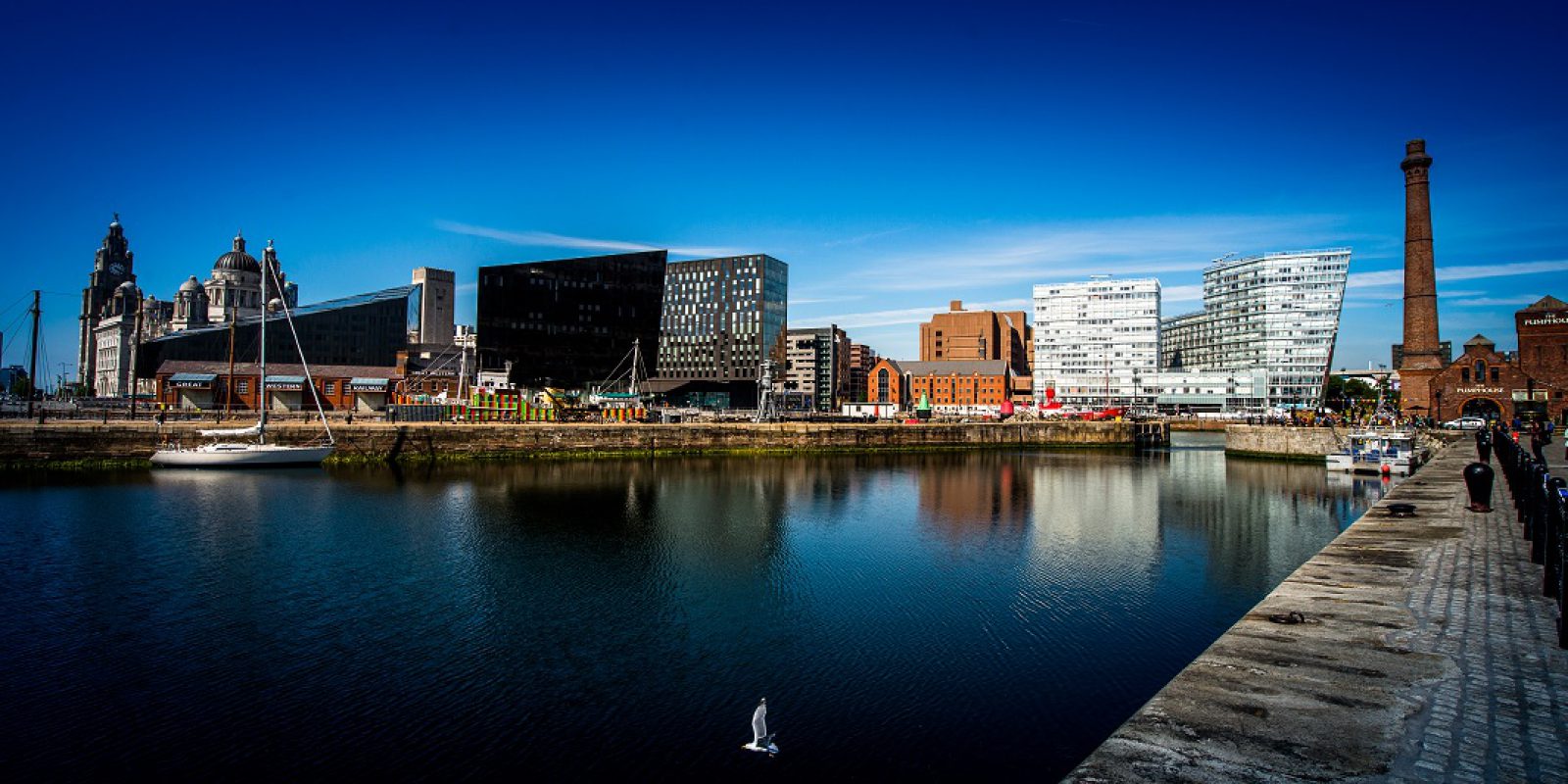 Stunning views from Royal Albert Dock on a sunny day