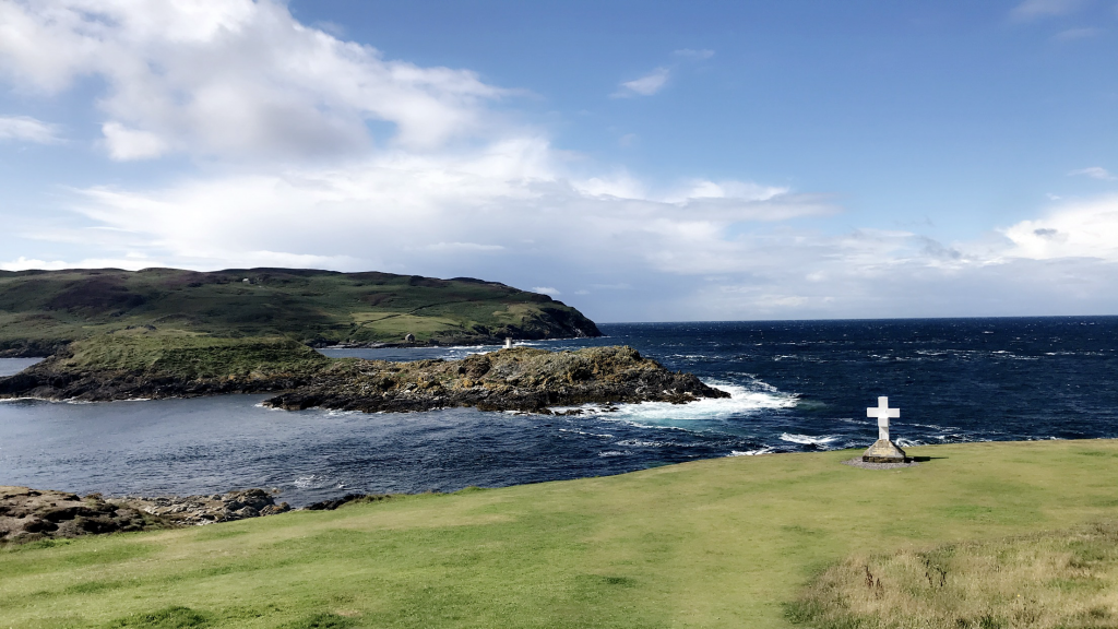 The thrashing waters of the Sound on a sunny, brisk day